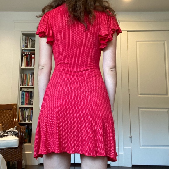 ASOS Polka Dot Frill Tea Dress - Picture 4 of 4